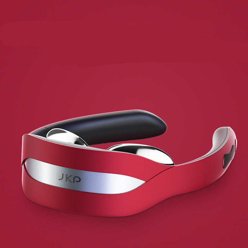 Rechargeable neck cervical vertebra massager with heating and pulse technology for pain relief.