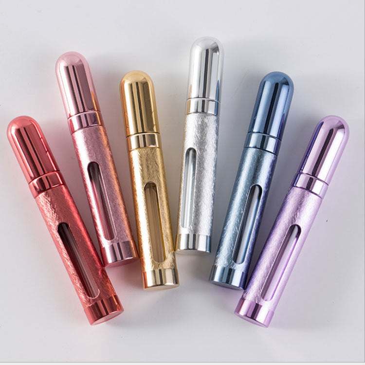 12ml portable perfume bottles in various colors, aluminum with glass liner.