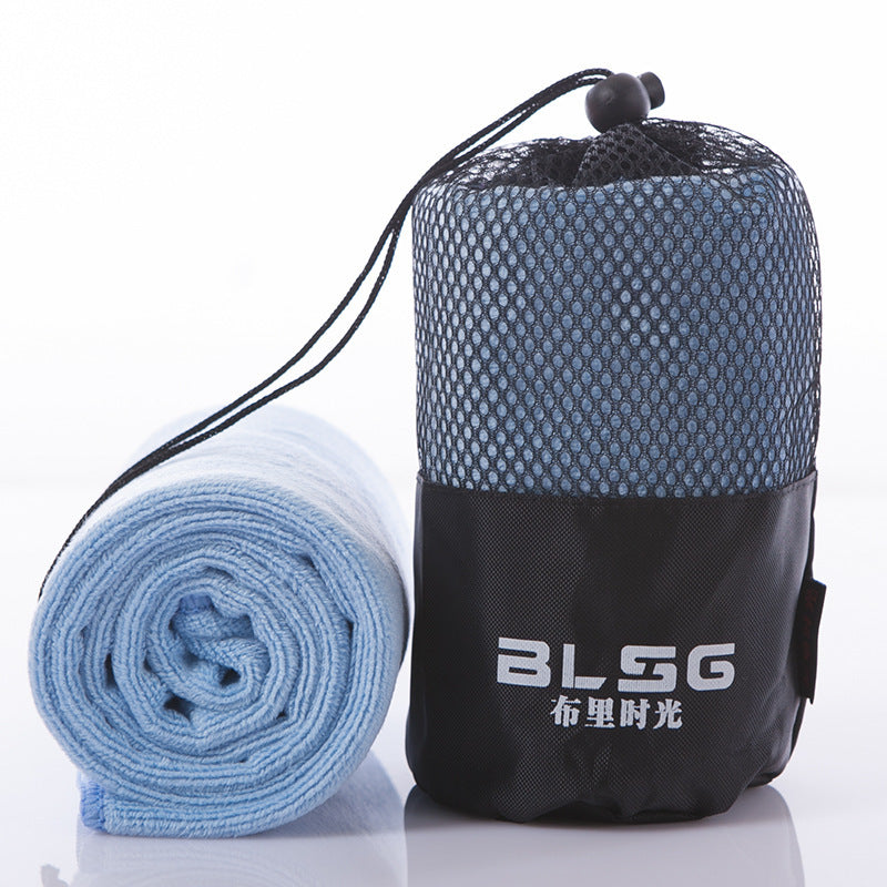 Light green fitness sports towel with twistless yarn, 30cm by 100cm, suitable for outdoor activities.