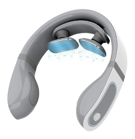 Wireless electronic neck massager with 4D shiatsu design for cervical therapy, featuring adjustable intensity and multiple massage modes.