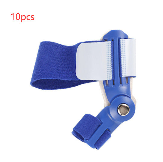 Hallux Valgus Corrector with adjustable plastic and nylon straps for bunion relief.