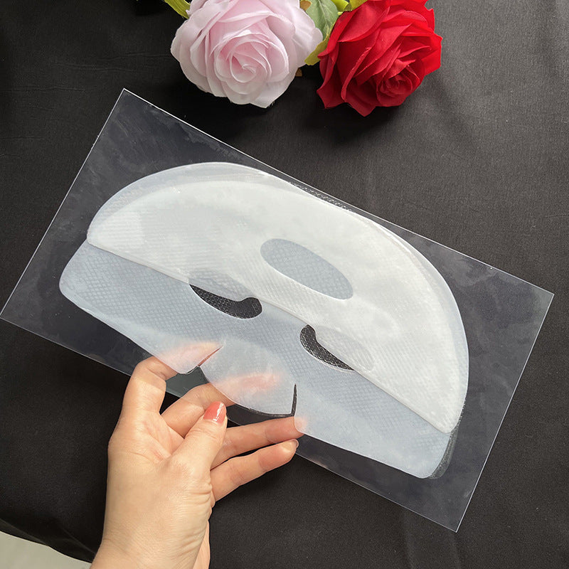 Collagen Crystal Jelly Skin Moisturizing Mask displayed on a dark surface with roses in the background.