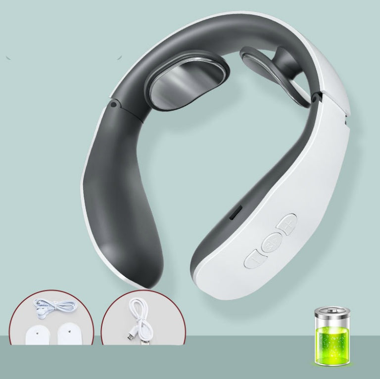 Multifunctional shoulder and neck massager with adjustable intensity and modes.
