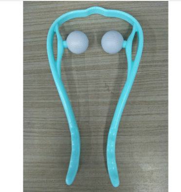 Multifunctional manual six-wheel neck massager with ergonomic design for deep tissue relief.