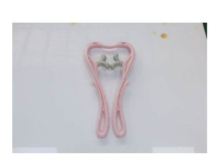 Six-wheel neck massager with ergonomic swan-shaped design for muscle relaxation and tension relief.