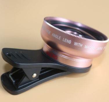 Phone lens kit with 0.45x super wide-angle and 12.5x macro lenses, clip-on design.