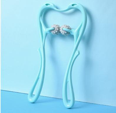 Six-wheel neck massager with ergonomic design for muscle relief and improved circulation.