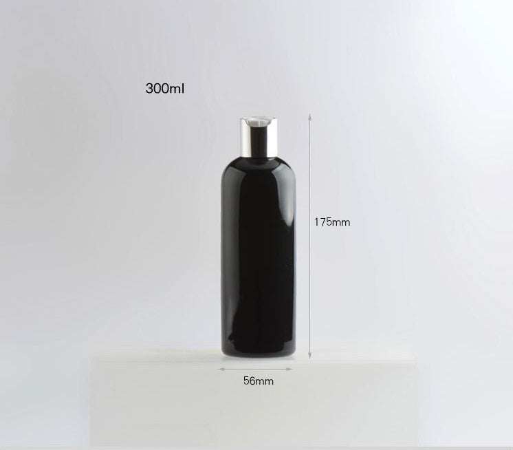 300ml black plastic hydrosol bottle with silver cap for essential oils.