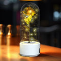  White Base Gold Flower